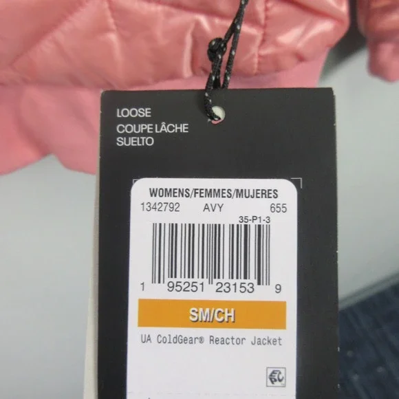 Under Armour Womens ColdGear Reactor Jacket Pink Quilted Full Zip S Coat - Picture 5 of 12